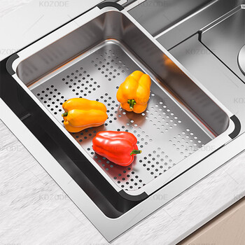 Jingyouyu german sink drain basket basin middle basin stainless steel drain rack kitchen sink sink single slot drain bowl rack b type outer diameter size 40*25*10 gun black gray brushed stainless steel drain basin