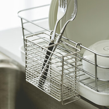 Asvel japanese chopstick tube chopstick basket hanging drain chopstick tube chopstick cage rack kitchen storage box tableware drain rack stainless steel