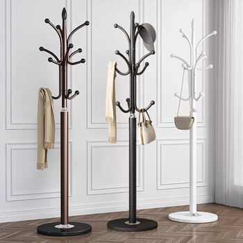 Quanpin house floor-standing vertical clothes rack bedroom coat rack special clothes hanger entrance door clothes rack storage rack white
