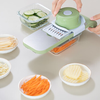 Anmai multifunctional vegetable cutter household potato grater 5 blades + hand guard kitchen radish grater s0998