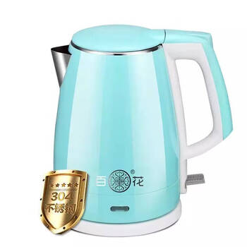 Baihua electric kettle kettle 304 stainless steel automatic power off home mini quick hot kettle 1.7l thickened fruit green 1.7l