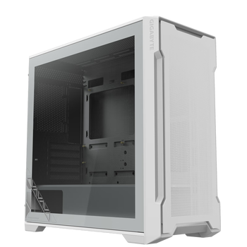 95% new gigabyte ghost white c102gi chassis tempered glass side view compatible with 360/240 water cooling radiator quick-release dust filter white m-atx/top 360/magnetic panel