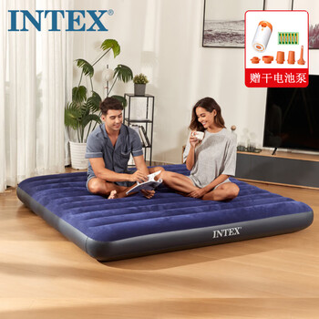 Intex inflatable bed double enlarged car bed home air bed floor lunch break bed folding bed 64759 air bed