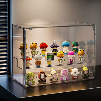 Kaman blind box storage display stand transparent dust-proof figure storage box doll ornaments bubble mart model display cabinet transparent extra large two steps 1