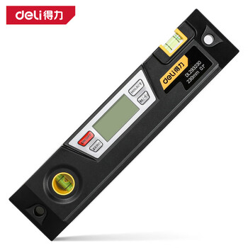 Deli high-precision level ruler digital display electronic level angle measuring ruler small with strong magnetic level ruler strong magnetic level ruler 230mm