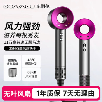 Dong nailun hair dryer household hair dryer new generation high power high speed hair dryer negative ion high wind speed drying low noise portable leafless 520 valentine's day gift for mother's day rose red single nozzle gift box