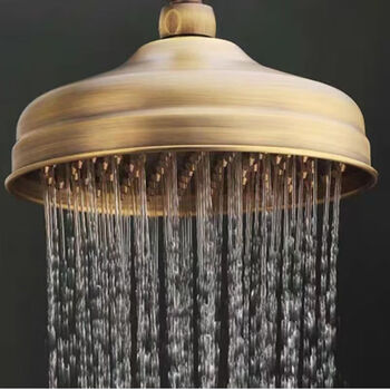 Lovanshi antique shower accessories nozzle round all-copper top spray bathroom shower shower head rain single shower head stainless steel ruyi top spray