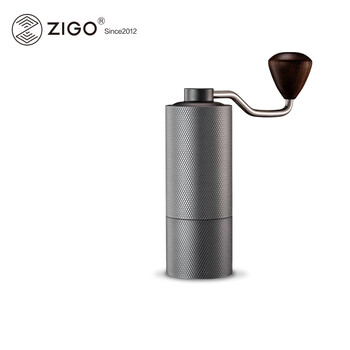 Zigo hand-cranked bean grinder household portable cnc6 core coffee bean grinder national supplement gray