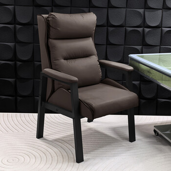 Spanish new high-end chess and card room, tea house, mahjong machine, dining table, sofa, special chair, high backrest, comfortable and not tiring for long periods of sitting, bronze wood, set of four