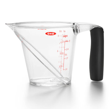 Oxo kitchen baking measuring cup 1 cup capacity bevel design tritan material non-slip handle dishwasher suitable