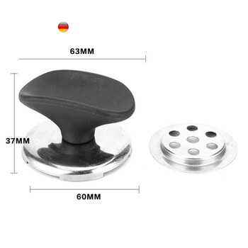 Fancychic universal pot lid top cap large anti-scalding pot knob pot lid handle vertical pot lid head stainless steel accessories 4cm leaf type 35-hole 1 pack