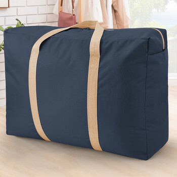 Quilt storage bag dustproof bag moving packing bag storage bag luggage travel bag moisture-proof extra thick thickened + reinforced load bearing 200 jin navy blue small + medium + large + extra large 4 pieces / can be used for 10 years