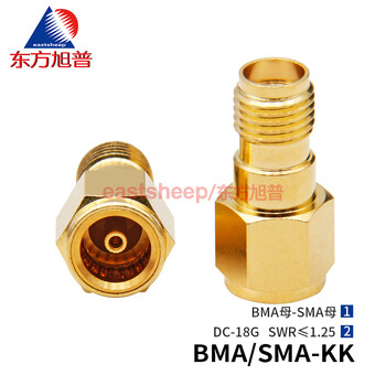 Rf connector bma/sma-kk bma female to sma female floating plug-in 18g bma/sma-kk