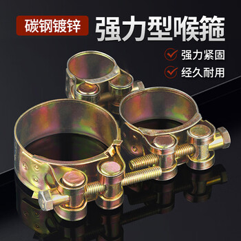 Jinggong strong type hose hoop galvanized thickened european pipe hoop heavy duty pipe clamp hoop clamp tight hoop water pipe oil pipe color zinc plated 17-19mm (5 pieces)