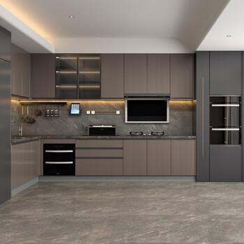 Wen yijia kitchen cabinet integrated kitchen cabinet integrated stove cabinet quartz stone countertop open decoration home 1m base cabinet + 1m countertop (j01/j03/j04/j