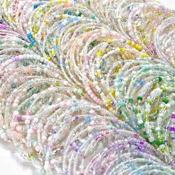 Ins-style rice bead bracelet with high appearance value and popular diy dopamine sweet and cute element ring 10 pieces