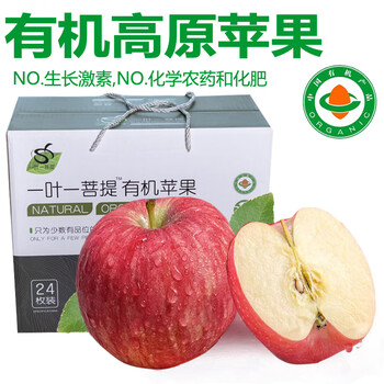 Zhu's orange organic plateau apple red fuji fresh fruit high-end seasonal apple whole box fresh gift box gift box 24 selected gift boxes
