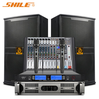 Shile conference room audio package combination 10-inch stage performance speaker professional event mixer amplifier equipment s62+bm10+tianqin no. 10+sh28