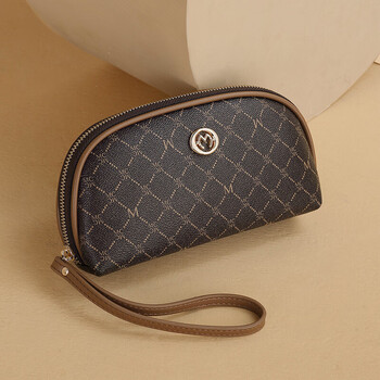 Scarecrow women's wallet long clutch women's cell phone coin purse women's key bag clutch small clutch dark brown length 20.5cm* width 5.5cm* height 11cm