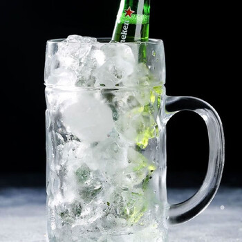 Draft beer cup, extra large thickened beer cup, extra large capacity glass cup with handle, hero cup bar, large size 1000ml, single trial size