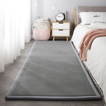 Tianzhu floor mat bedroom bedside soft cushion baby sleeping anti-fall crawling mat living room carpet tatami bay window mat floor mat gray thickened 2 cm 50cm*160cm