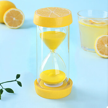 Extreme space sandglass timer birthday gift creative stationery gift for friends home desktop decoration lemon 30 minutes