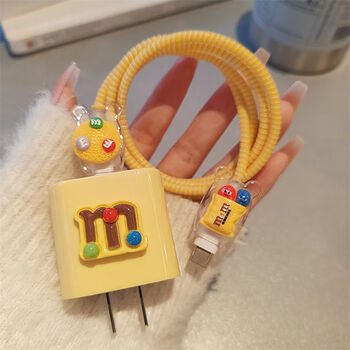 Umipa data cable protective cover 20w suitable for 16 apple 15 promax fast charging iphone 14 charger case 13 ipad head protection + two-end protection + line protection coffee m suitable for apple 20w and 1 meter protective cover cannot be used without the apple logo