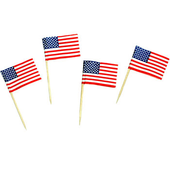 Chef craftcraft 21829 select american flag toothpicks, 50 count