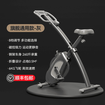 Oes dynamic bicycle mini home silent aerobic climbing machine exercise bike weight loss equipment indoor foldable bicycle 8-speed magnetically controlled resistance adjustment/foldable storage/grey