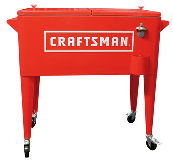 Leigh country cx 98610 vintage red craftsman 80-quart rolling cooler