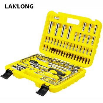 British lanlong tools 94-piece metric socket set ll90002 1/4+1/2