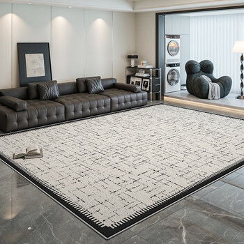Y u-live living room carpet 2025 new home soundproof floor mat washable and wipeable bedroom full cover large area light luxurious high-grade imitation cashmere-night camellia thickened model 140cm*200cm new autumn and winter