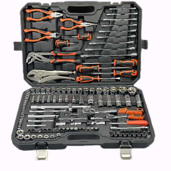 Sailoto auto repair tool set, socket wrench, ratchet repair combination, multi-functional full tool box for car repair, 131-piece 72-tooth curved handle set