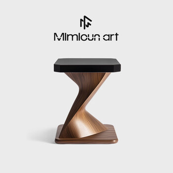 Mimi village italian light luxury minimalist art side table living room sofa small coffee table solid wood side table corner table high-end square bedside table artistic side table length 43*width 43*h55cm