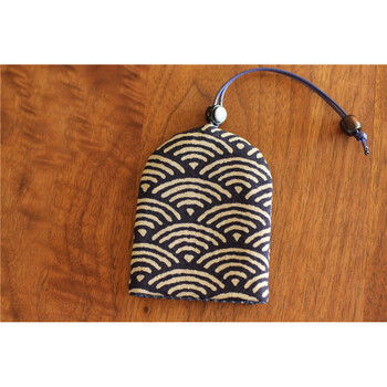 Fat donglai's same style pull-out key bag handmade fabric drawstring creative car remote control key small protection qinghai wave blue
