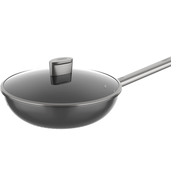 Asd titanium wok 0 coating healthy household lightweight cyclone oil smoke control uncoated wok ct32z6q 32cm titanium wok pot body about 1.05kg