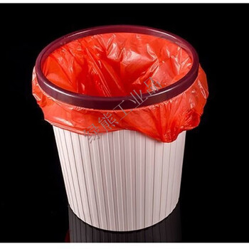 Black, red, blue and yellow colored garbage bags, classified and wholesale, hotel thickened portable vest-style plastic bags, medium red, width 32*height 52, 400 pieces