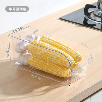 Zhenzao egg storage box, crisper box, vegetable, fruit, beverage, and dry fruit organizing storage box, no specifications, small size, transparent - single package damaged, guaranteed compensation