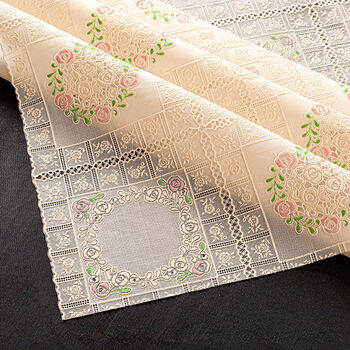 An junsheng pvc tablecloth waterproof, anti-scald and oil-proof, no-wash dining table mat, rectangular plastic rubber coffee table mat, living room tablecloth for home use 005-beige brown 138x138cm (suitable for square tables)