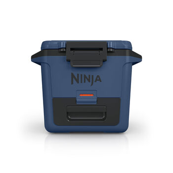 Ninja 113.5l outdoor insulated refrigerator dry and wet partition camping and fishing car mount blue