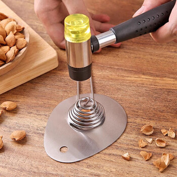 Zxq apricot kernel shell opener stainless steel almond crushing tool manual peeling nut hard shell clip apricot kernel 3-piece set