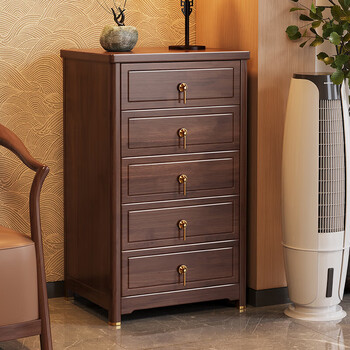 Zhengmu maple solid wood hidden mortgage safe integrated bedroom study porch storage cabinet multi-functional safe large capacity walnut color