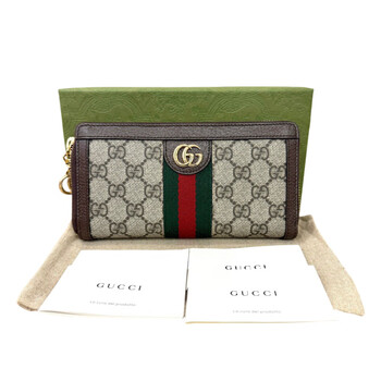 Second-hand 99 new g gucci bifold short wallet card holder luxury luggage 99 new gg old flower red and green striped long wallet length 20cm