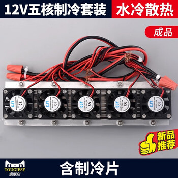 12v semiconductor refrigeration chip set finished product cooling electronic refrigerator finished small air conditioner refrigerator diy water block cooling kit (finished product) 12v five-core refrigeration set (water cooling) including refrigeration chip