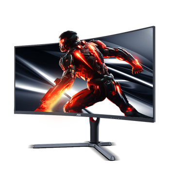95% new aoc 34-inch wqhd 165hz 1ms hdr10 factory color correction low blue light 21 9 hairtail screen 1500r curved gaming e-sports computer monitor cu34g10x