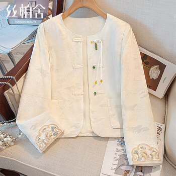 Sibaishe new chinese style jacket 2026 spring new women's fashion retro national style short top
