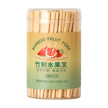 Tang zong chopsticks fruit fork cake dessert fork dessert fork thickened bamboo fork 100 count