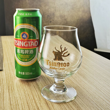 Duochuan tsingtao beer ipa exclusive beer cup amber lager beer glass goblet craft beer cup thickened tsingtao amber lager 370ml 1 pack