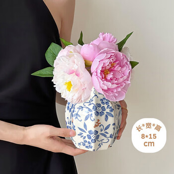 Fan yejia's new chinese-style blue and white porcelain ceramic vase, high-end ornaments, living room and restaurant flower arrangements, decorative flower utensils