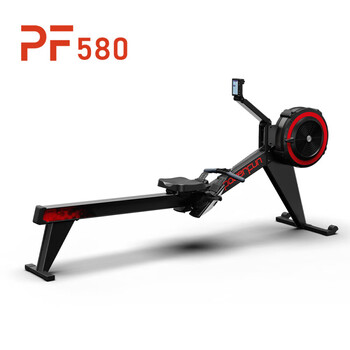 Powerfun wind resistance rowing machine home indoor training silent rowing machine power measurement sports aerobic gym rowing new style pf580 black (heightened instrument model)